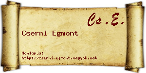 Cserni Egmont névjegykártya